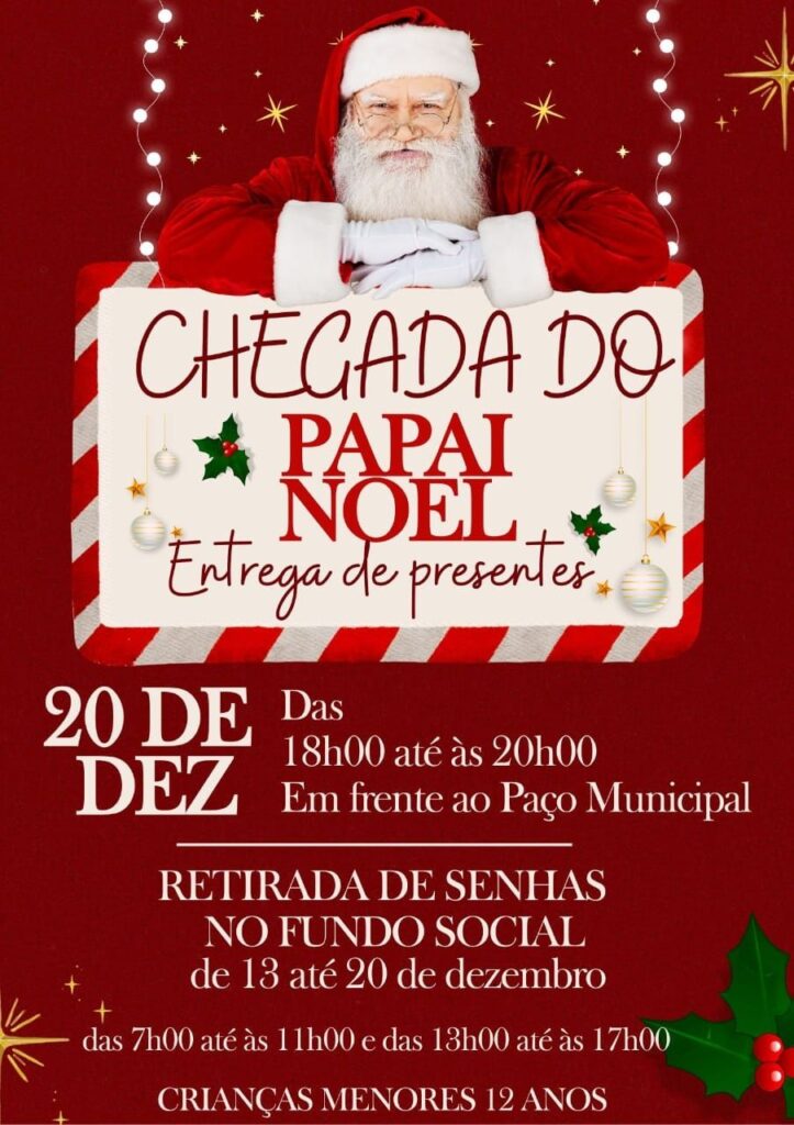 Queiroz Celebra Hoje O Natal Chegada Do Papai Noel E Distribui O